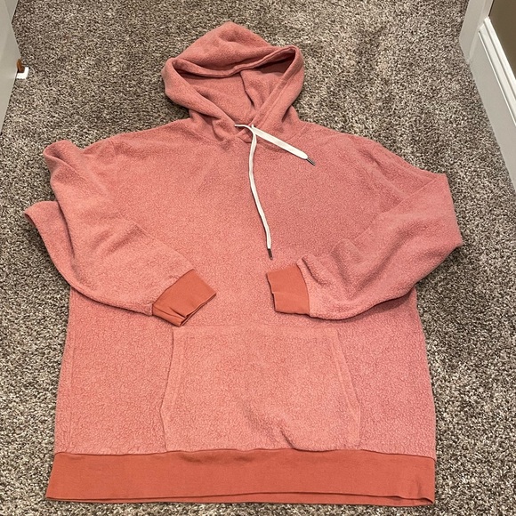 Feat Rust Colored Blanket Blend Hoodie & Shorts Set Size XL - Picture 6 of 14